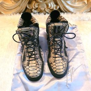 Giuseppe Zanotti Snakeskin Embossed Sneakers
